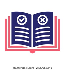 Rules Icon Color Fill Style Vector Illustration