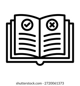 Rules Icon Line Style Vector Illustration
