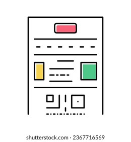 rules lotto color icon vector. rules lotto sign. isolated symbol illustration