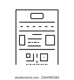 rules lotto line icon vector. rules lotto sign. isolated contour symbol black illustration