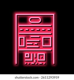 rules lotto neon light sign vector. rules lotto illustration