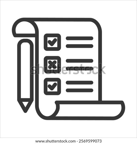 Rules Outline Icon Vector Illustration