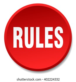 Rules Red Round Flat Isolated Push Stock Vector (royalty Free 