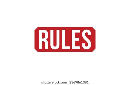 Rules stamp red rubber stamp on white background. Rules stamp sign. Rules stamp.