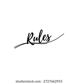 Regeln Text Kalligrafie Design, Regeln Handschrift