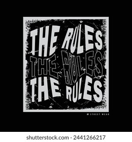 Der Regel-Typografie-Slogan für Print-T-Shirt-Design