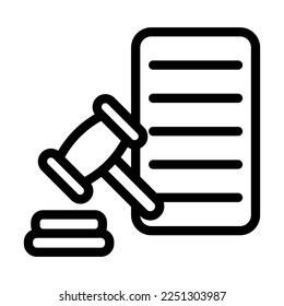 Rules Vector Line Icon Design