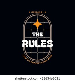 The rules vector simple vintage t shirt