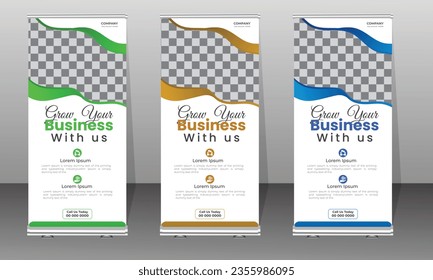 pancarta del concurso de golf de diseño de rull up