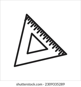 ruller line new vector icon