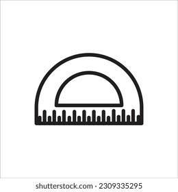 icono de vector nuevo de línea de regla