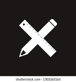 ruller pencil icon. ruller pencil vector design. Sign design. Vector design. Logo. Vector illustration