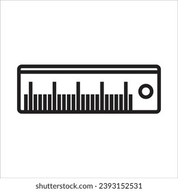 ruller vector icon line templateruller vector icon line template