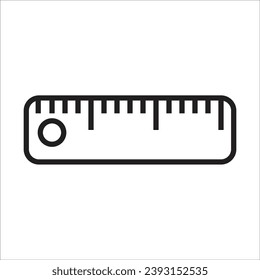 plantilla de línea de icono de vector de regla plantilla de línea de icono de vector