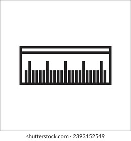 plantilla de línea de icono de vector de regla plantilla de línea de icono de vector