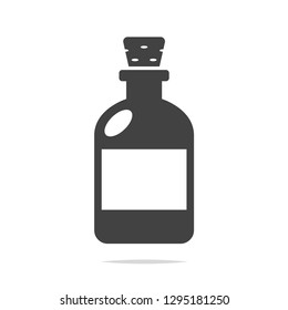 Rum bottle icon vector isolated