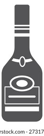 Rum bottle. Strong beverage icon. Booze symbol