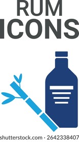 Rum icnos, icons vector Drinks Symbol vector