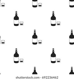 Rum icon in black style isolated on white background. Alcohol symbol stock vector illustration.