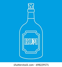 Rum icon blue outline style isolated vector illustration. Thin line sign