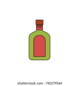 Rum icon. Cartoon illustration of rum vector icon for web isolated on white background