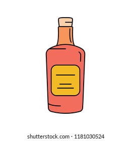 Rum icon. Cartoon rum vector icon for web design isolated on white background