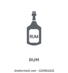Rum icon. Rum design concept from Drinks collection. Simple element vector illustration on white background.