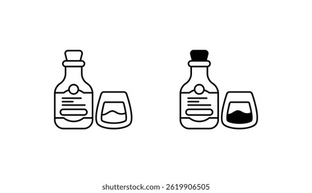 Rum icon design with white background stock illustration