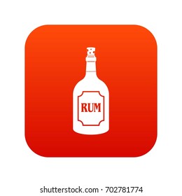 Rum icon digital red for any design isolated on white vector illustration