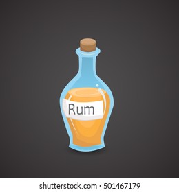 Rum icon isolated on neutral background. Vector art.