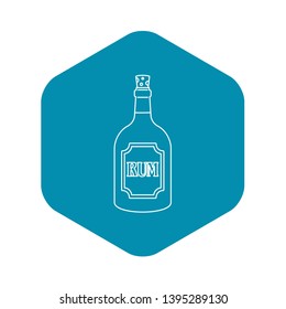 Rum icon. Outline illustration of rum vector icon for web