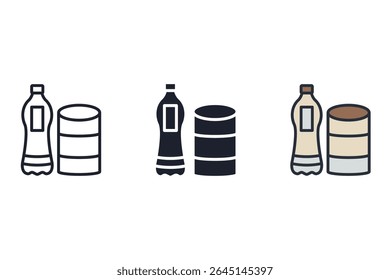 rum icons isolated on White Background. Flat style design
