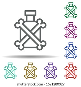Rum in multi color style icon. Simple thin line, outline vector of seaside icons for ui and ux, website or mobile application