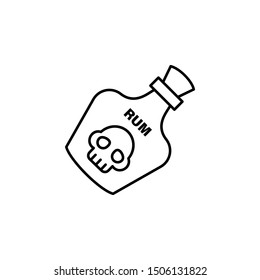 Rum, pirate icon. Element of pirate thin line icon