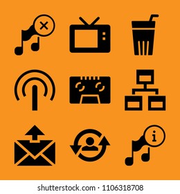 rum, tone, swirl, half, usability and navigation icon vector set. Flat vector design with filled icons. Designed for web and software interfaces