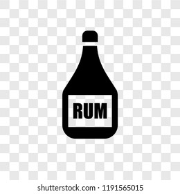 Rum vector icon isolated on transparent background, Rum transparency logo concept