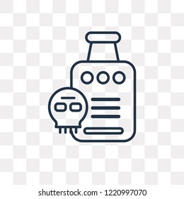 Rum vector outline icon isolated on transparent background, high quality linear Rum transparency concept can be used web and mobile