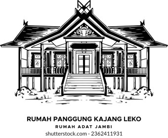 Rumah Panggung Kajang Leko Rumah Adat Jambi Sumatera