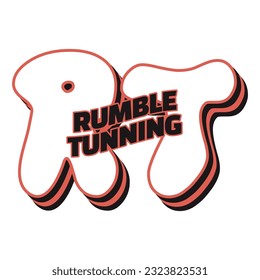 Rumble Tunning Typography Patch V81 Patch Streetwear, Urban, Luxury, Modern Design Patch Commercial Use