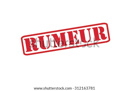 RUMEUR red Rubber Stamp Vector over a white background.