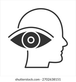 Rumination Glyph Icon Vector Illustration