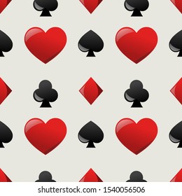 rummy card symbol seamless pattern 