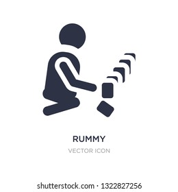 rummy icon on white background. Simple element illustration from People concept. rummy sign icon symbol design.