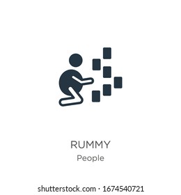 Rummy icon vector. Trendy flat rummy icon from people collection isolated on white background. Vector illustration can be used for web and mobile graphic design, logo, eps10