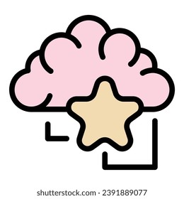 Rumor critical thinking icon outline vector. Business mind. Skill mental color flat