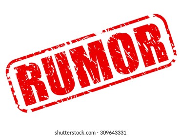 RUMOR red stamp text on white