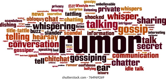 Rumor Word Cloud Concept. Vector Illustration