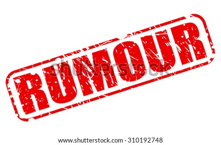 Rumour red stamp text on white