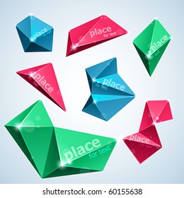 rumpled bubbles for speech. vector illustration