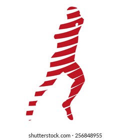 Run. Abstract vector silhouette